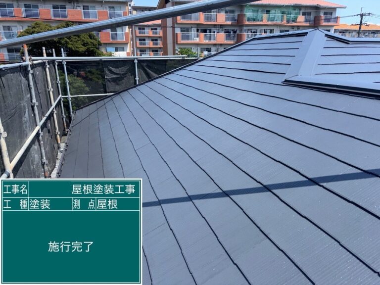 屋根塗装後の戸建て住宅(熊本市東区昭和町)